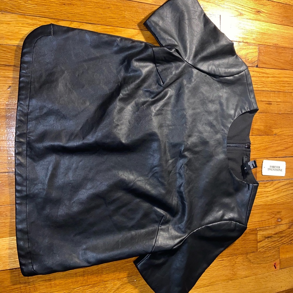 Leather Short Sleeve Shirt